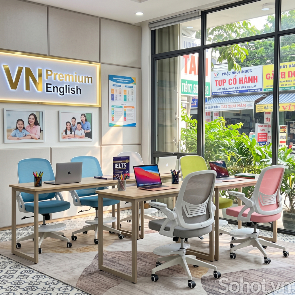 Ghế Học Sinh 1611 Khung Nhựa PP, Lưng Lưới Chống Gù, Có Gác Chân