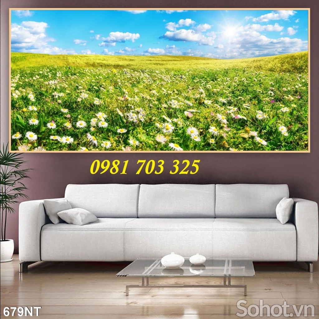 Gạch tranh đẹp vườn hoa 3d