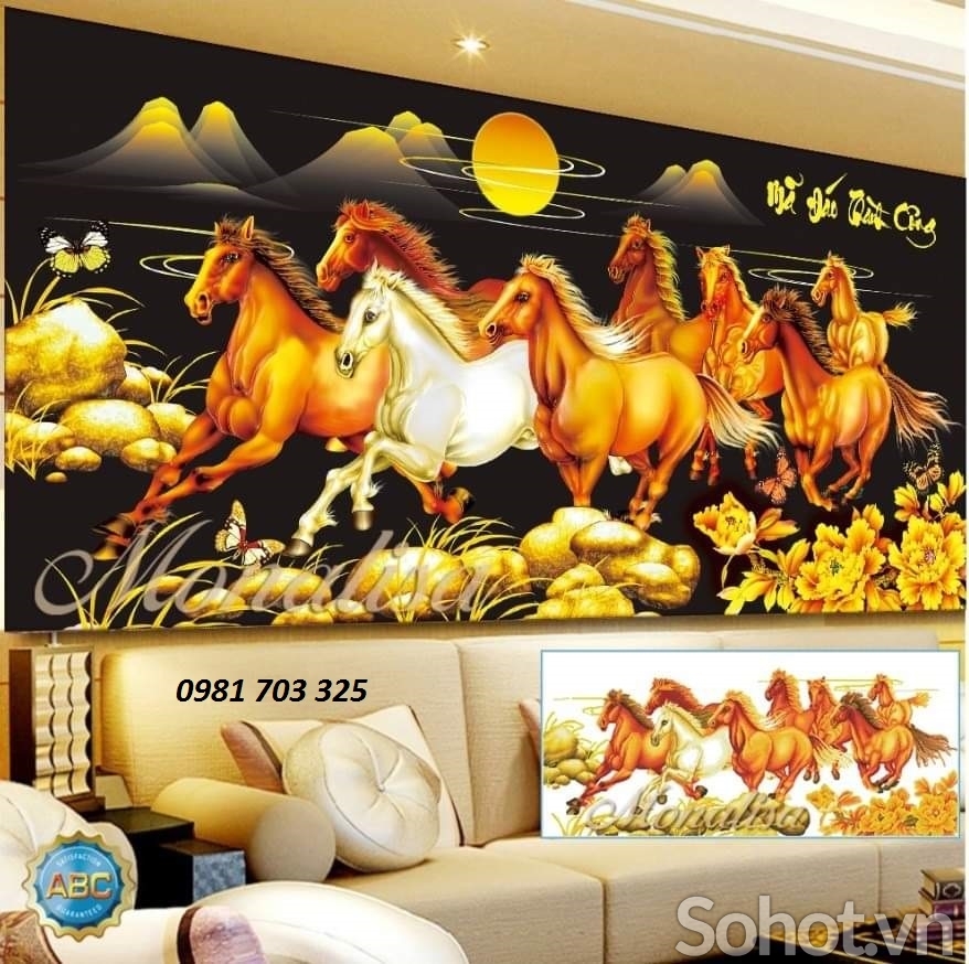 Tranh phong thủy- gạch tranh bát mã