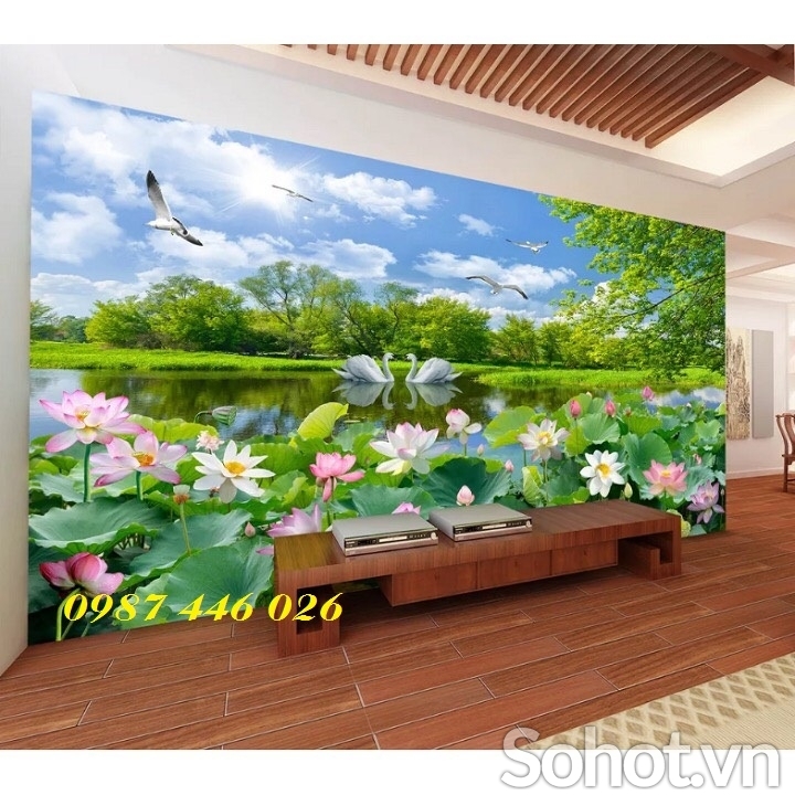 Gach ốp tường tranh gạch 3d thác nước HP9232