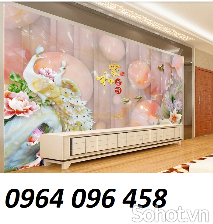 Tranh gạch 3d ốp tường phòng khách - phòng ngủ - FVC65