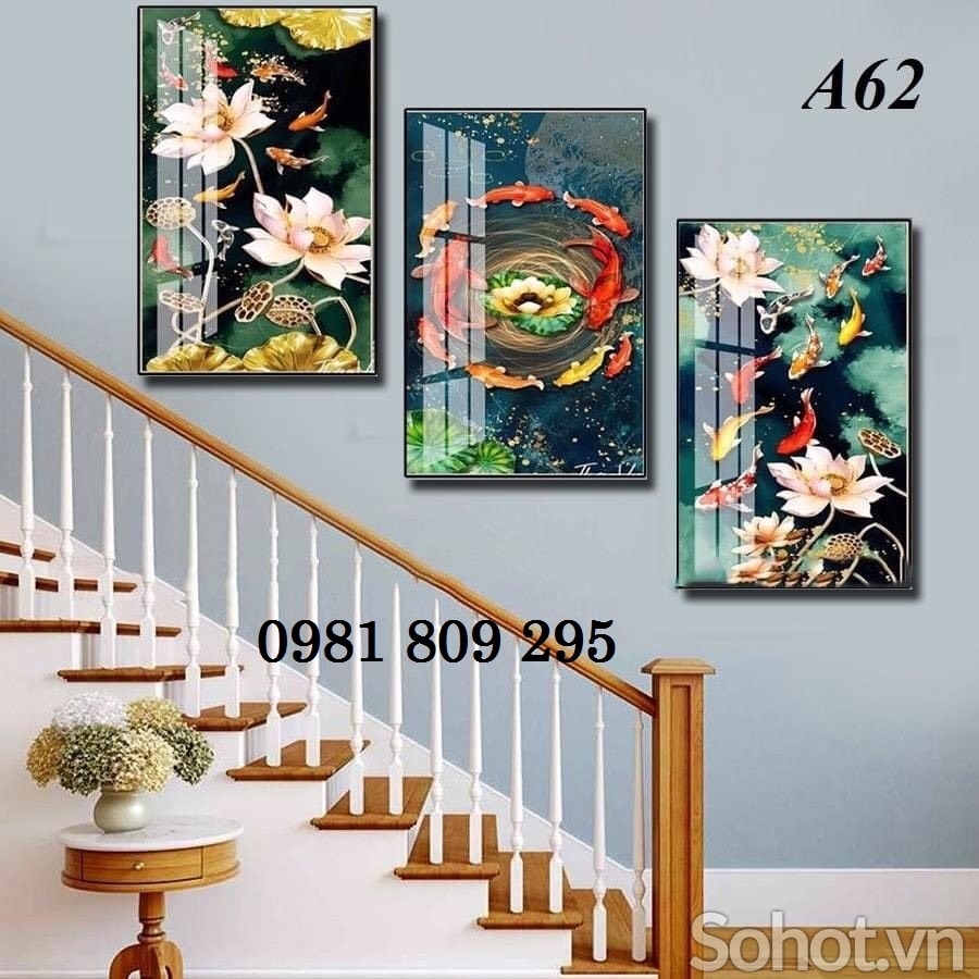 Tranh 3d hoa sen , tranh gạch 3d hoa sen