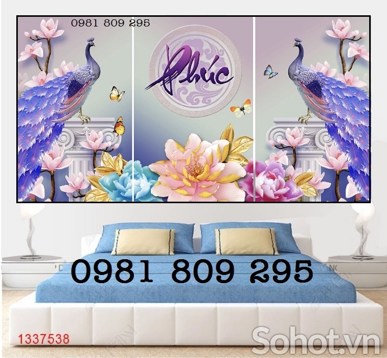 Tranh cao cấp -, tranh gạch chim công