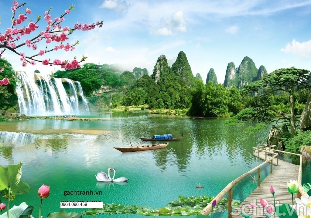 Tranh gạch 3d ốp tường mặt tiền - FVMM55