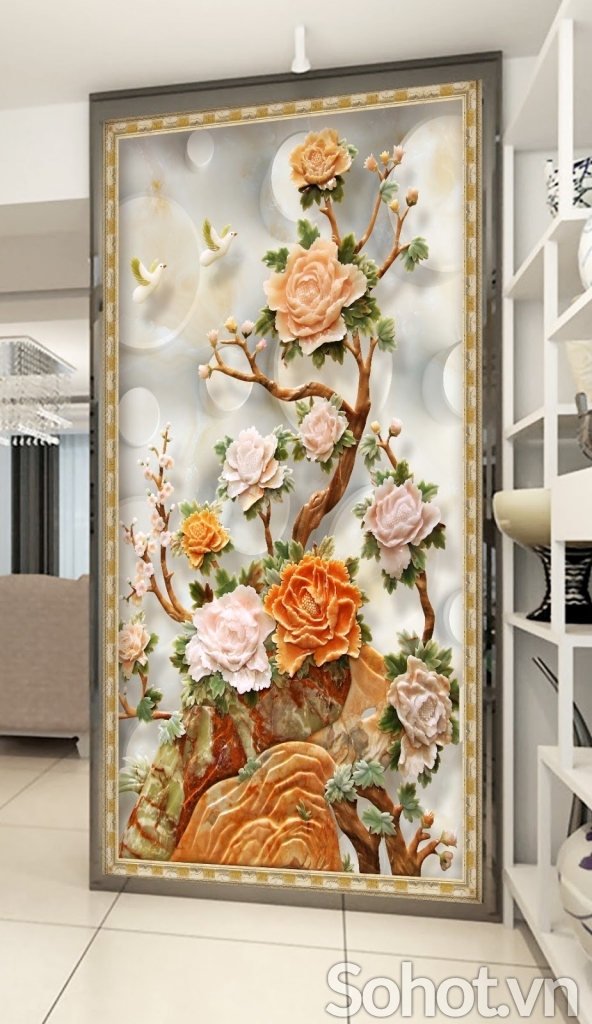 Tranh 3d - gạch tranh 3d ốp tường trang trí - DSS33