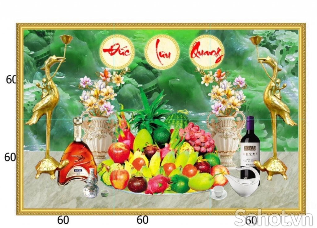 Tranh phòng thờ - gạch tranh 3D