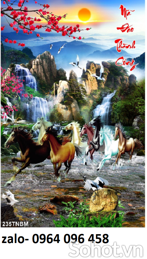 Tranh gạch mã đáo thành công 3d - DVXC42