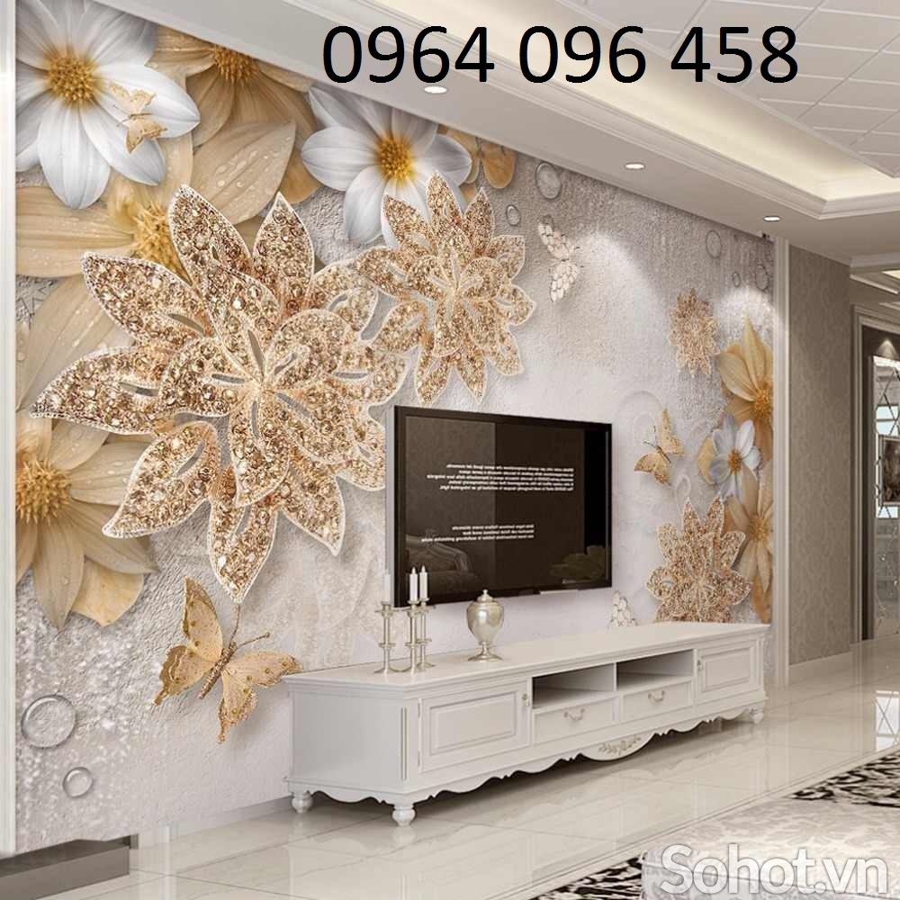 Tranh gạch 3d hoa sứ ngọc - 60CBB