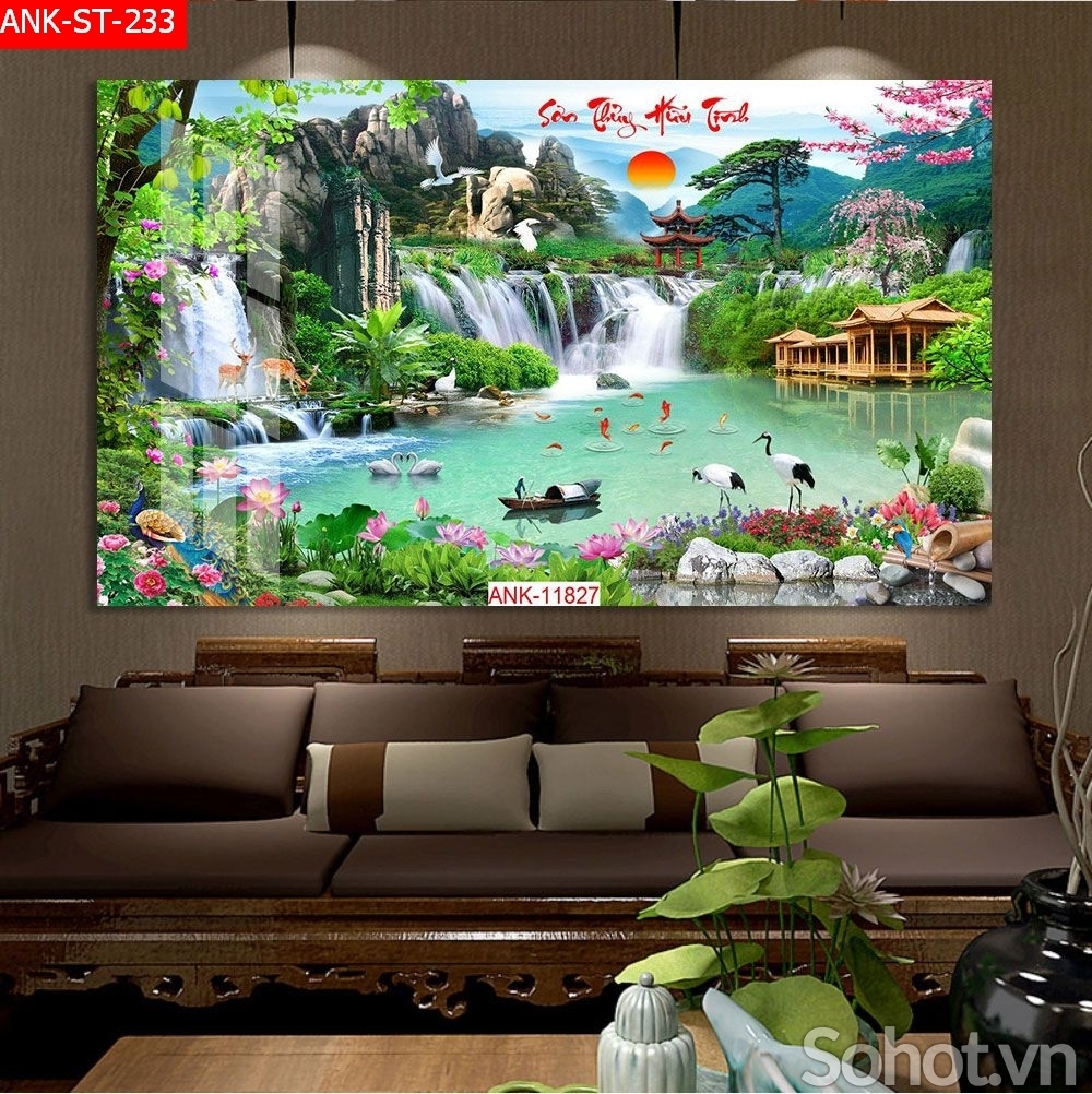 Tranh gạch 3d phong cảnh đồng quê - FCX2