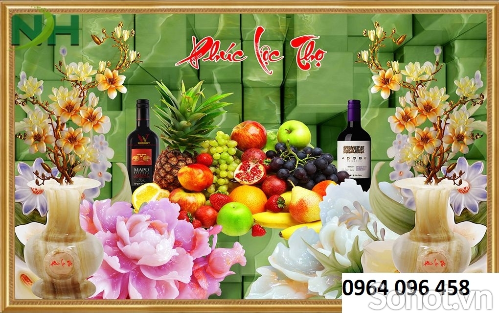 Tranh gạch phòng thờ 3d - GDV74