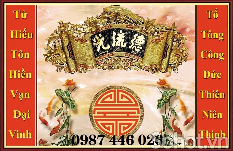 Gạch tranh hoa phòng thờ HP4272