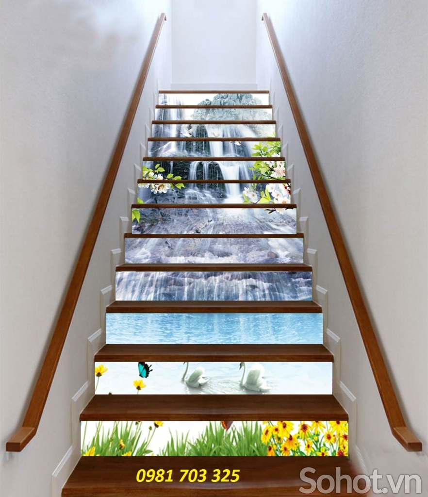 Tranh 3D cầu thang