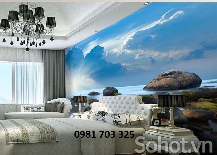 gạch ốp tường phòng ngủ- tranh gạch men 3D