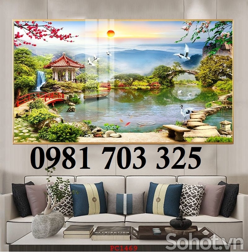 Tranh phong cảnh đẹp trang trí 3D