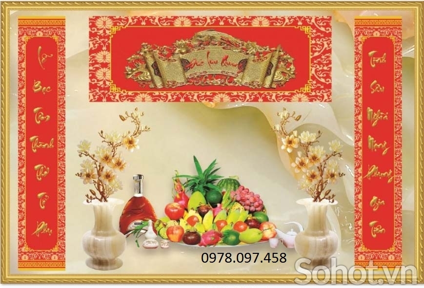Tranh ốp phòng thờ