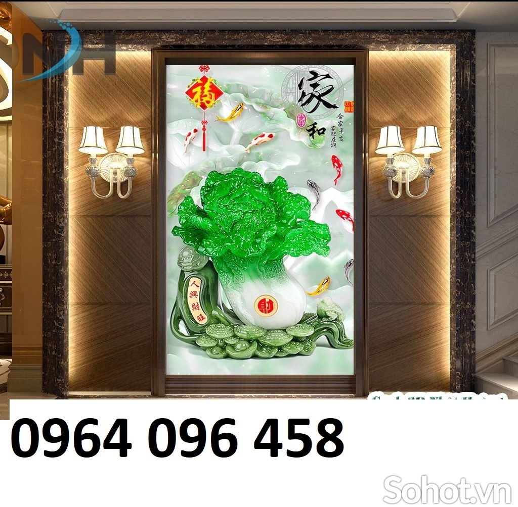 Tranh gạch men 3d phong thủy phòng khách - NN54