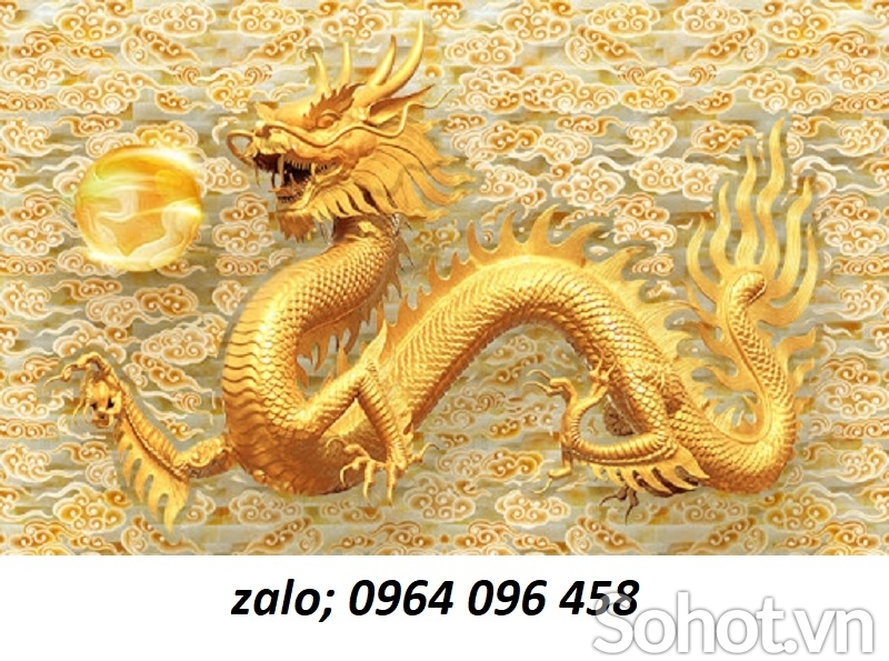 Tranh gạch 3d rồng phượng - KHG55