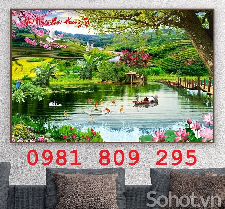 Gạch 3d phong cảnh , tranh gạch cao cấp 3d