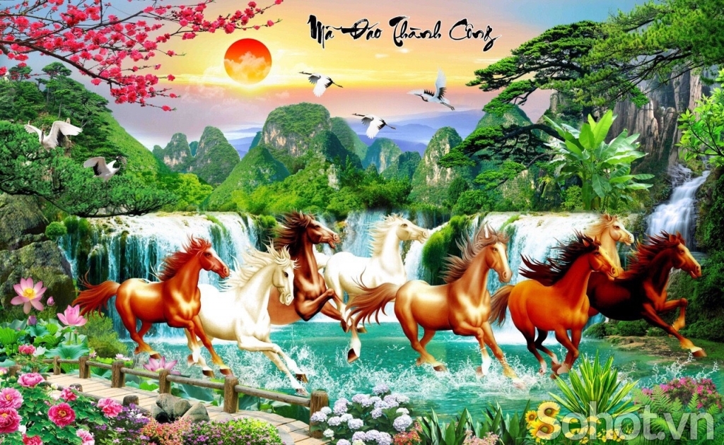 Tranh gạch 3d phong cảnh quê hương