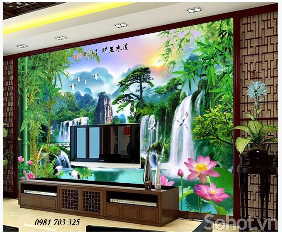 Tranh gạch 3D phòng khách