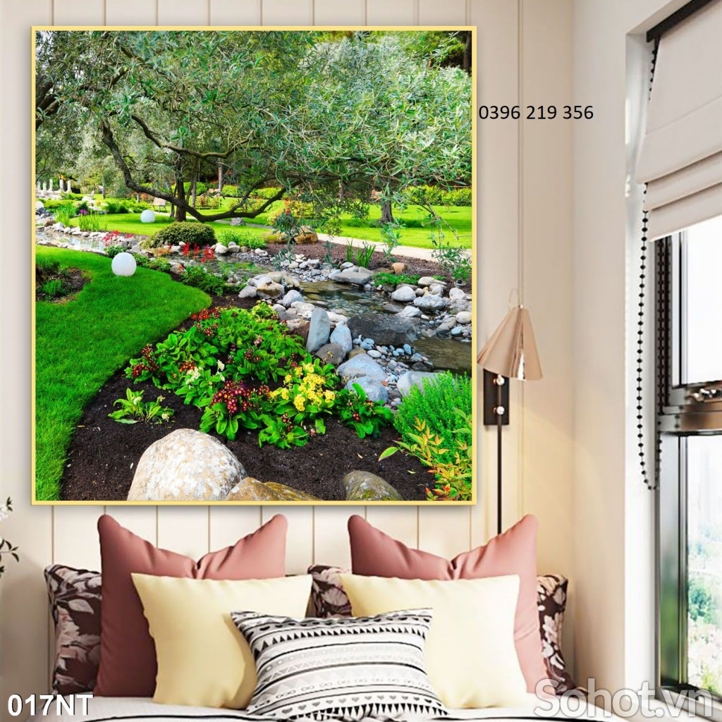 Tranh gạch men 3d trang trí tường Phong Cảnh