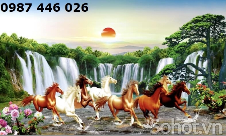 Tranh gạch men mã đáo thành công HP97383