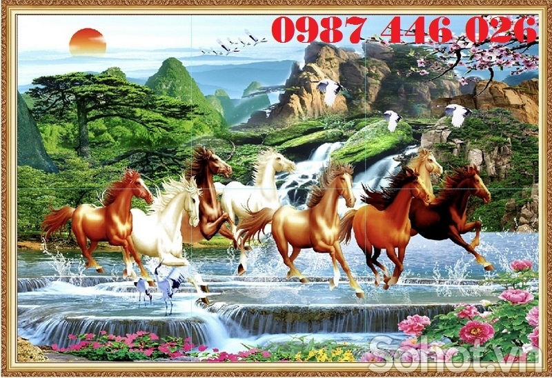 Gạch tranh mã đáo thành công HP772