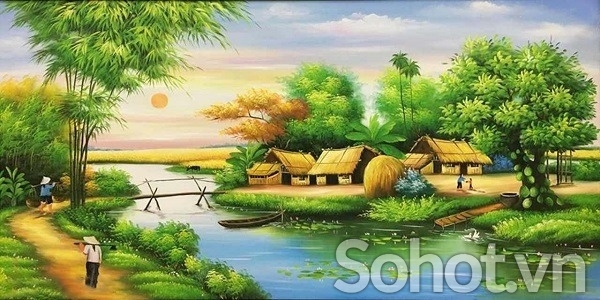 Tranh gạch 3d phong cảnh đồng quê - SKH41