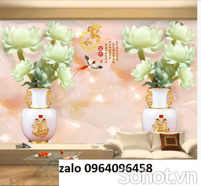 Mẫu tranh gạch 3d trang trí phòng khách - N955