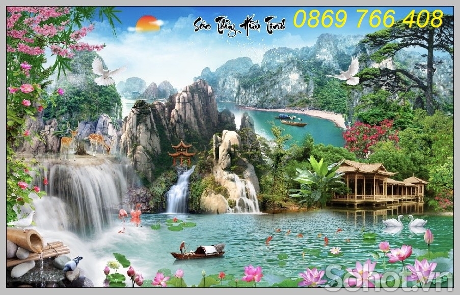 Tranh phong cảnh-tranh gạch dán tường