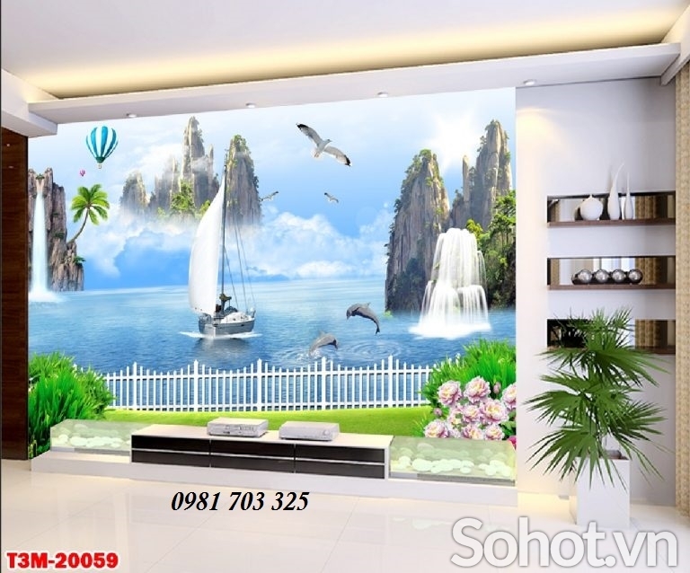 Tranh gạch men bãi biển