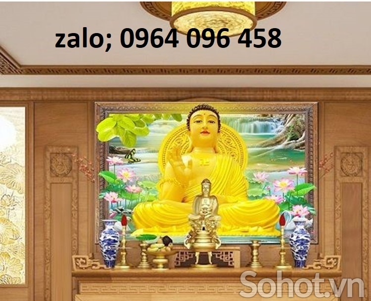 Tranh gạch men 3d ốp tường phòng thờ - LSVX433