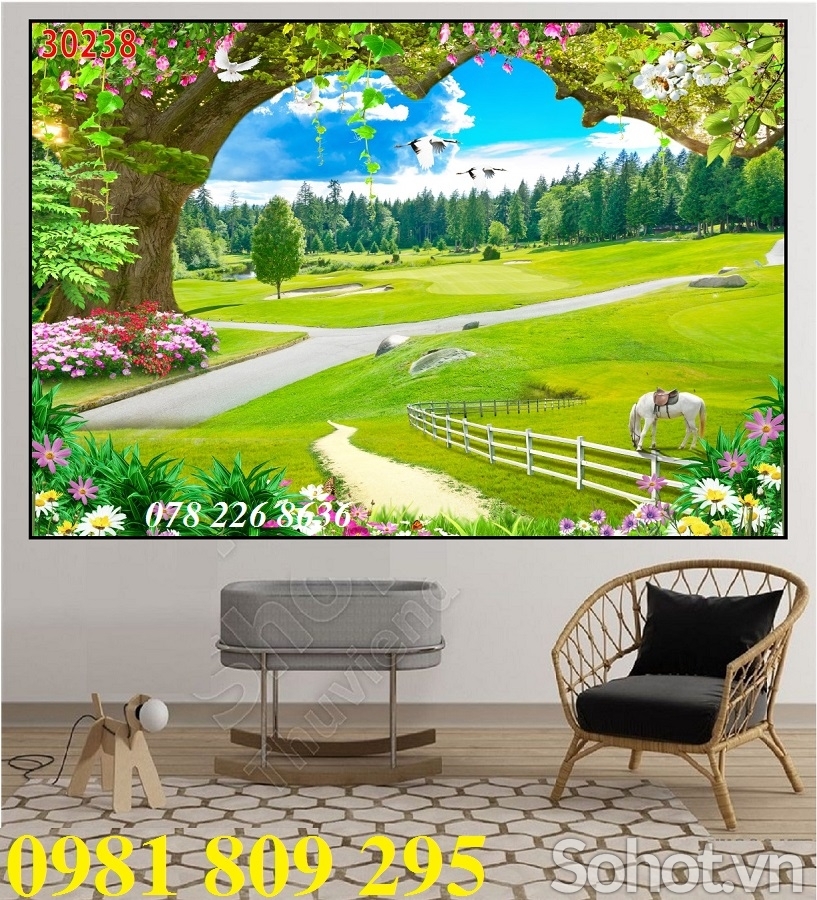 Gạch tranh 3d - mẫu tranh phong cảnh