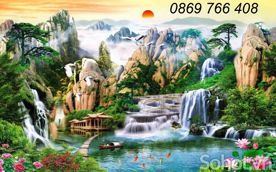 Gạch tranh 3D-tranh phong cảnh