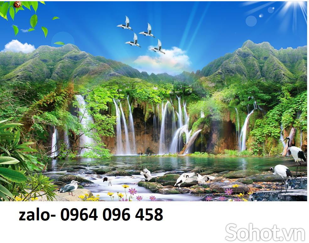 Tranh gạch 3d thác nước - GNNV5