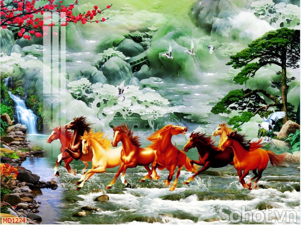 Tranh in 3d nguyên tấm mã đáo thành công
