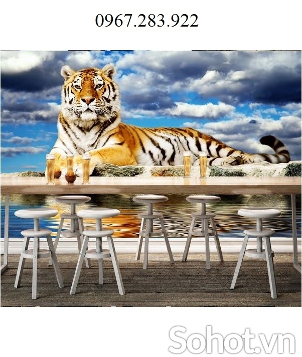 Gạch tranh- Tranh phong thuỷ Hổ