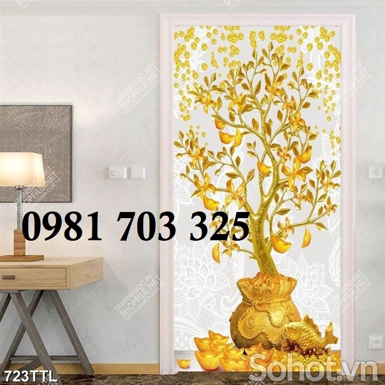 Gạch tranh 3d đẹp kim tiền trang trí