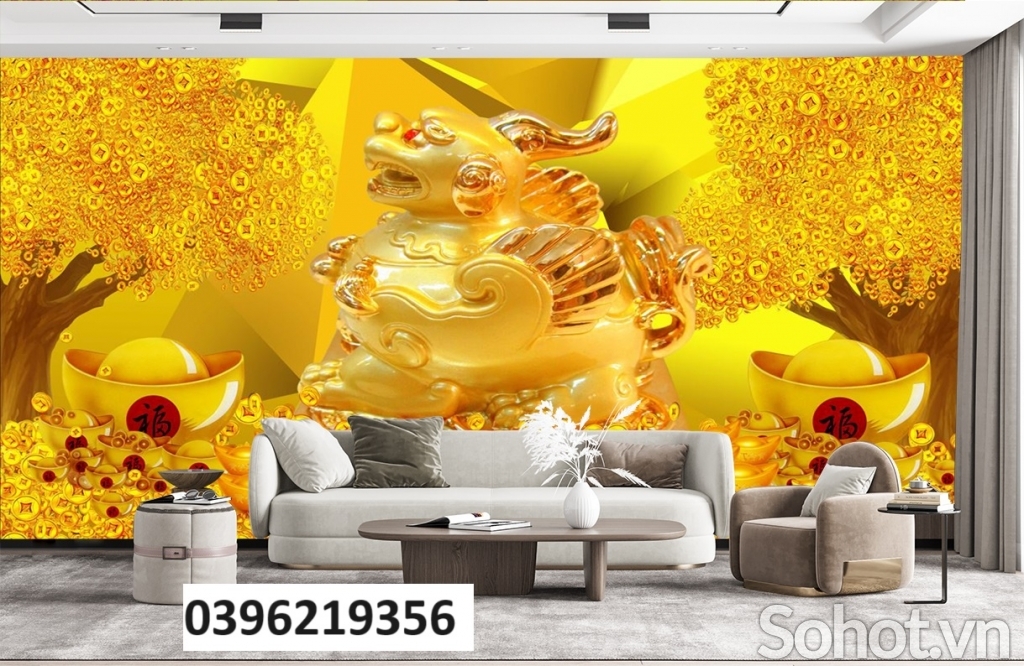 Tranh gạch tài lộc 3D