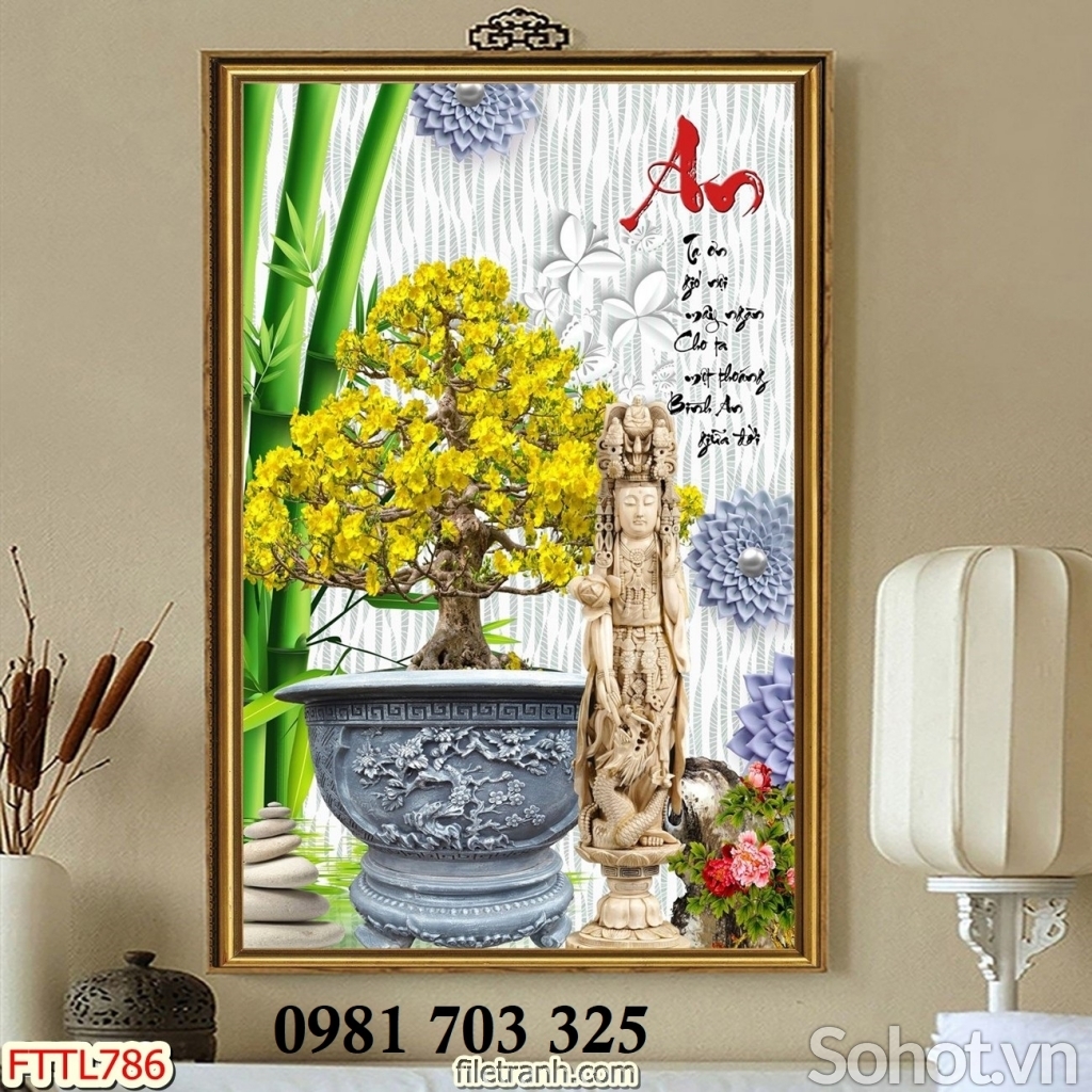 Gạch tranh hoa mai 3D đẹp