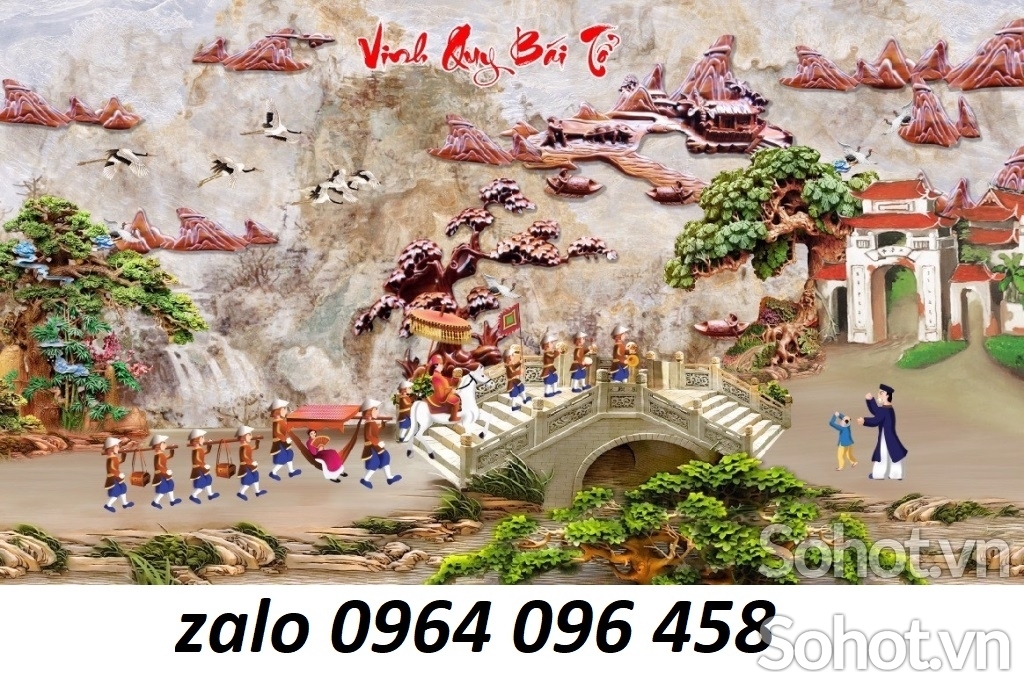 Tranh gạch 3d vinh quy bái tổ 3d - 755CV