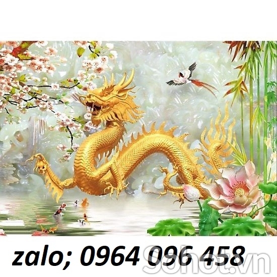 Tranh rồng 3d - tranh gạch 3d hình rồng - 87DM