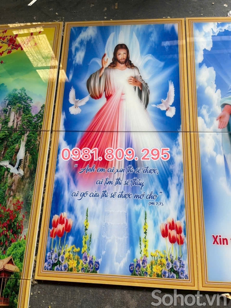 Gạch tranh công giáo 3d bóng đẹp
