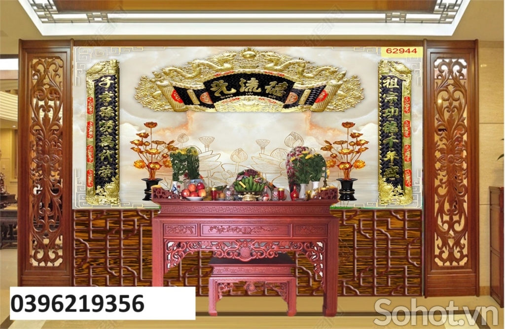 Tranh đẹp 3D trang trí phòng thờ