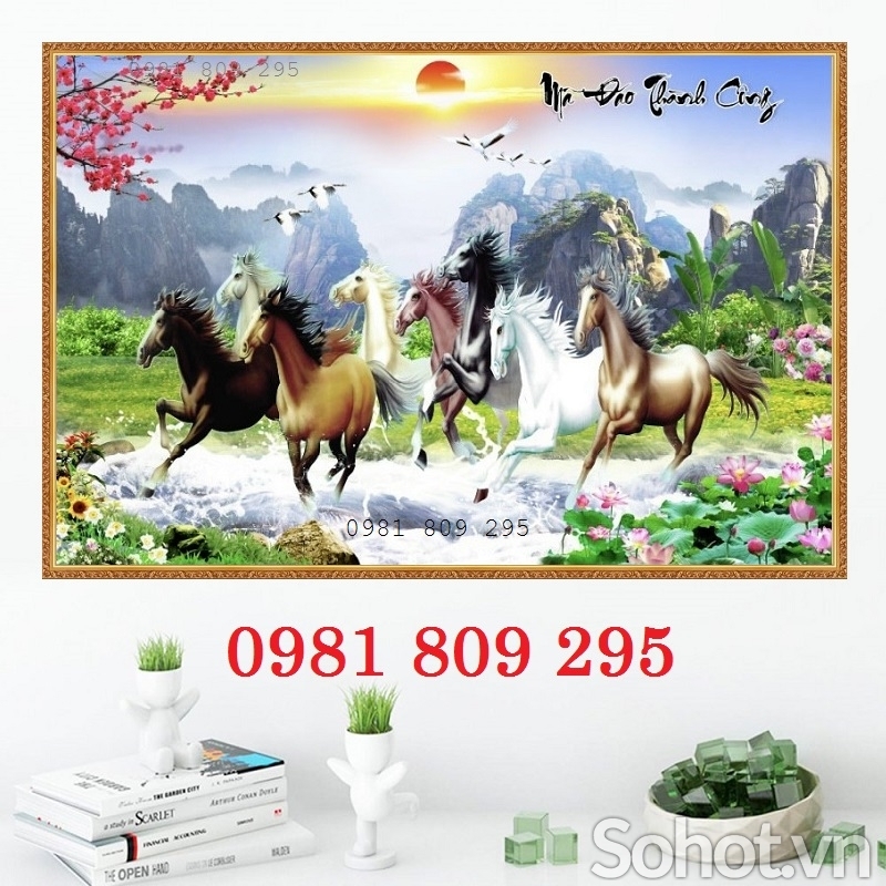 Gạch tranh ngựa- Mã đáo thành công