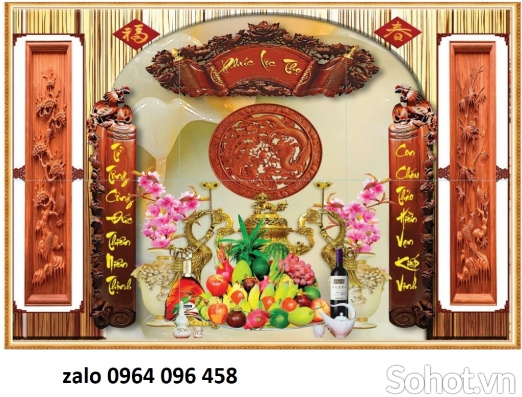 Tranh gạch 3d ốp nhà mồ - gạch tranh 3d nhà mồ - DHKM9