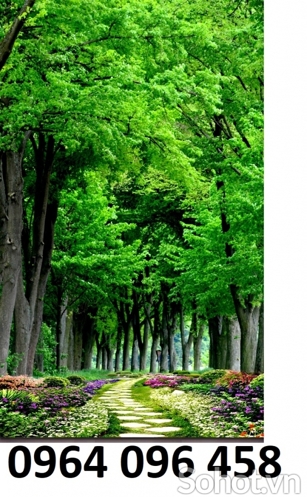 Tranh gạch 3d con đường hàng cây - NMMM95