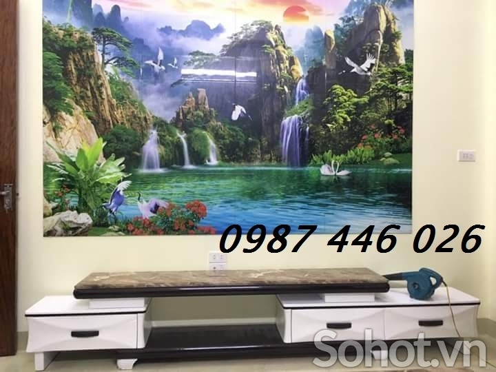 Gạch ốp tường- tranh gạch men đẹp phòng khách HP9822
