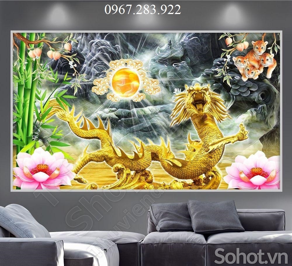Gạch tranh tường trang trí 3d cao cấp