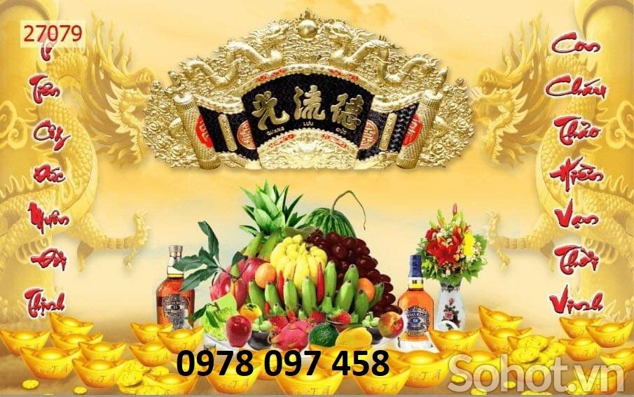 Tranh phòng thờ - gạch tranh 3D